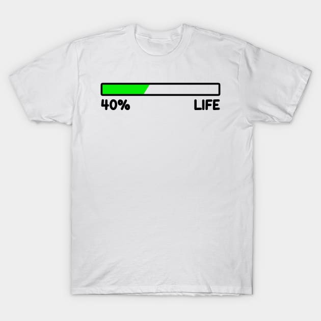 Battery 40% Life T-Shirt by MommyTee